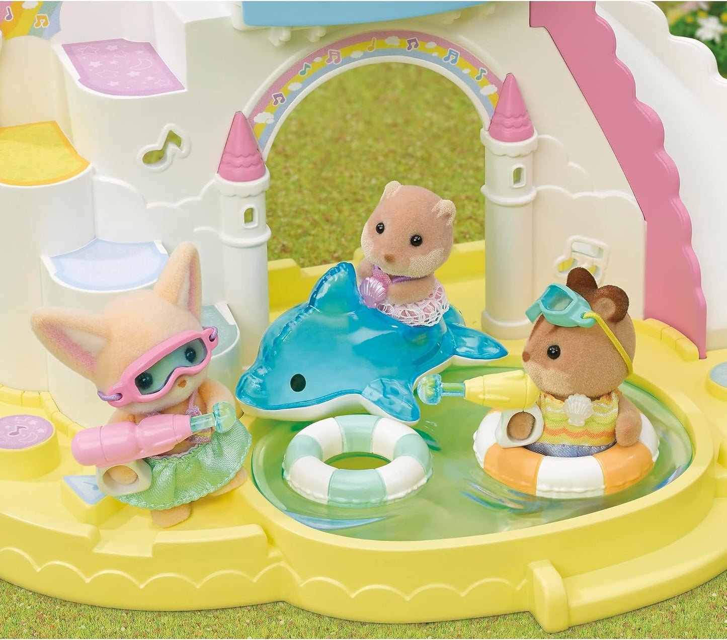 Set Amigos de la Guardería Trío Divertido en la Piscina Sylvanian Families