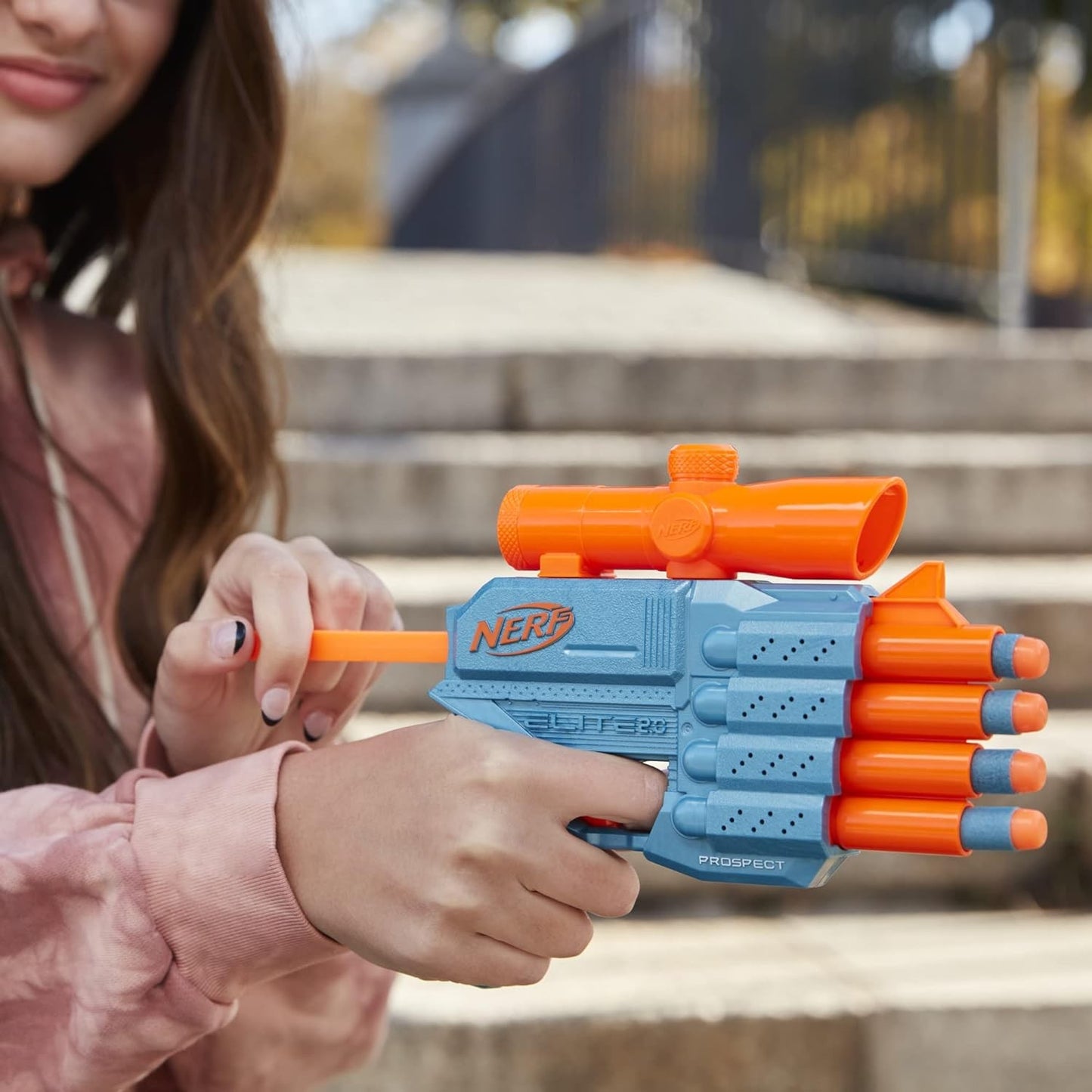 Nerf Elite 2.0 Prospect QS-4 de 8 dardos.