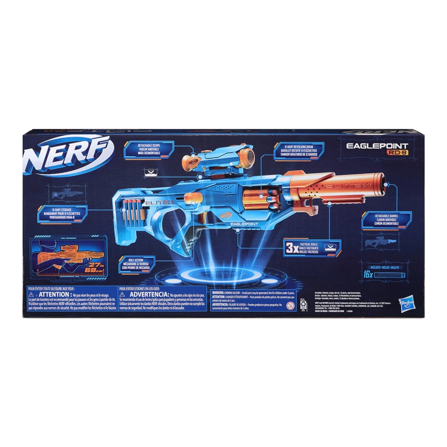 Nerf Elite 2.0 Eaglepoint RD-8 de 16 dardos
