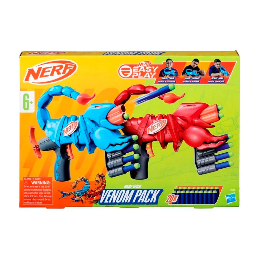 Nerf Wild Venom Pack de Hasbro con 2 lanzadores y 40 dardos
